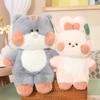Kawaii Bunny Cat Dog Plush Toys Soft Animal Frog Bear Shiba Inu Rabbit Baby Appease Doll Stuffed Pillow Birthday Gift Present