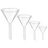 4 Pcs Funnel Funnels Mini Glassware for Filling Bottles School Supplies Lab Long Neck Chemistry Gifts