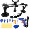 21Pcs Car Body Repair Tool Kit, Dent Puller with Double Pole Bridge,Glue Puller Tabs For Auto Removal, Minor Dents, Door Dings.