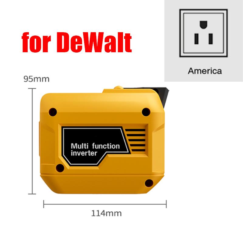 Автомобильный инвертор 250 Вт DC 18 В-21 В в AC 220 В для Makita Для Milwaukee Для DeWalt Для Bosch USB Type-C Выход DC порта