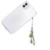 Grass Leaf Bead Pendant Sweet Phone Chain Strap Hangings Decoration Keychain Lanyard Small Gift for Women Girls