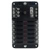 Automotive Marine Boat Fuse Block Waterproof 12 Way with 12 Ground Negative Busbar [100 Amp Max] [ATC/ATO Fuses] [LED Indicator] for Car RV Golf Cart