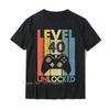 Level 40 Unlocked Funny Video Gamer 40th Birthday Gift Oversized T-shirt Casual Cotton Tshirt Men's Clothing Unisex Tops Tees