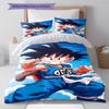 Постельное белье с узором Сон Гоку, Комплект с одеялом, Пододеяльник, Наволочка, Домашний подарок на день рождения (1 пододеяльник + 2 наволочки, без наполнителя)