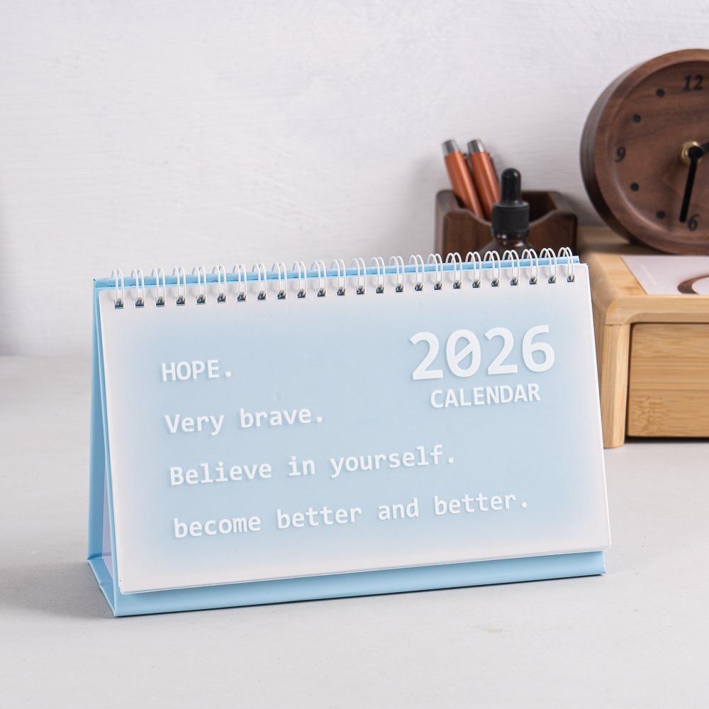 Waterproof Mini Calendar Coil Desktop Ornament Portable Desk Calendar  Office School Supplies
