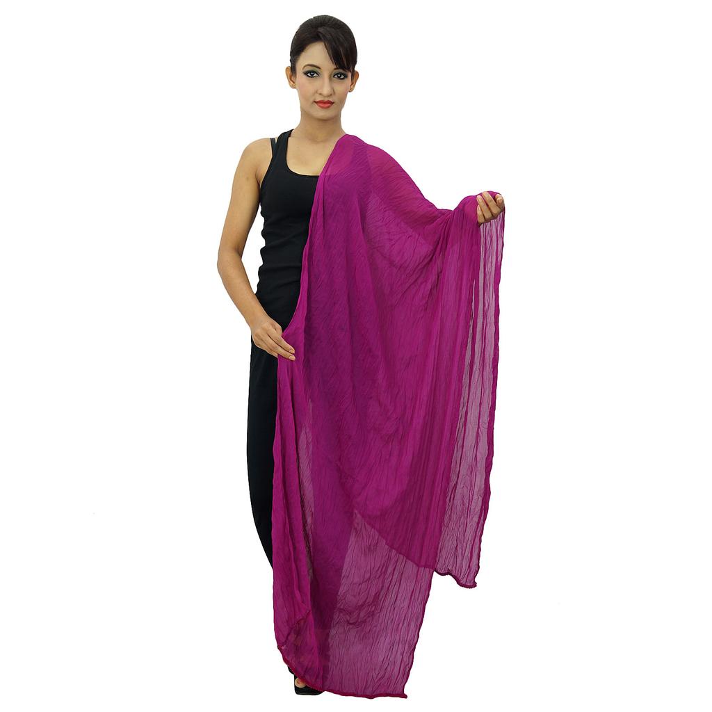 Шифоновая смесь Dupatta Neck Wrap Женщины носят длинные палантины Индийские шарфы Chunni