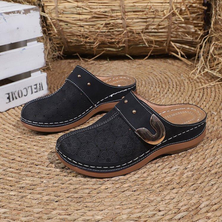 New Baotou Slope Heel Women's Flip-flops In Large Size with High Heels