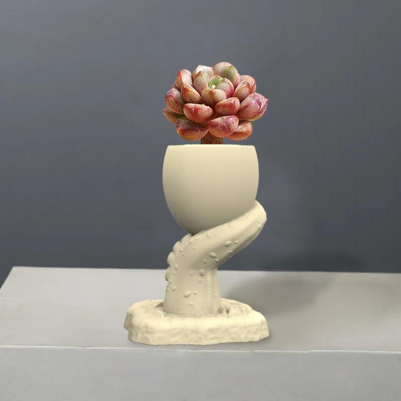Antenna Gypsum Silicone Mold  Succulents Concrete Flower  Vase Plaster Cement Mold Clay Mold Candle Holder Mold