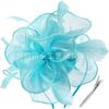 Cross-hot selling organza feather head flower bridal wedding hair accessories European and American Jockey Club headgear headband hairpin dual use