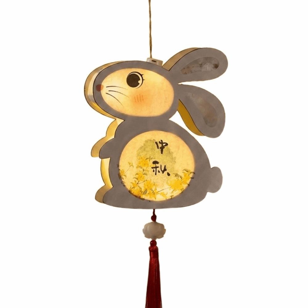 Chinese Style Children's Rabbit Lantern Cartoon Bunny Handmade Lamp Kindergarten