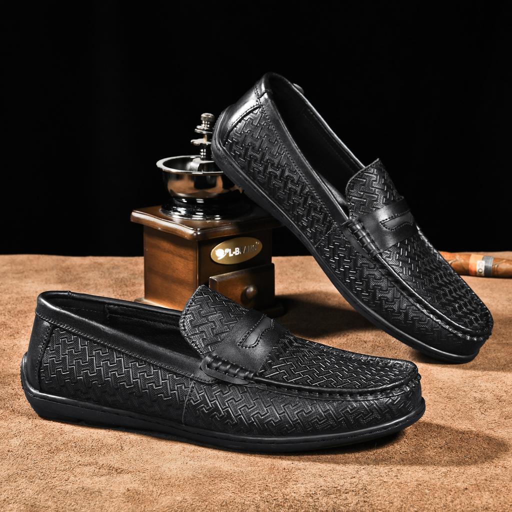 Туфли-лоферы Gommino из натуральной кожи верхнего слоя, мокасины для вождения, британская повседневная мужская кожаная обувь