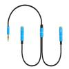 3.5Mm Audio Splitter Cable For Computer Laptop Jack 3.5 Mm 1 Male To 2 Female Microphone Headphone Y Splitter Aux Cable