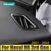 For Haval H6 3rd Gen 2021 2022 2023 2024 HEV PHEV Stainless Car Center Console Air Conditioner Vent Outlet Cover Trim Stickers