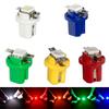50pcs T5 5050 1SMD LED B8.5D 509T Indicator Gauge Dashboard Dash Side Lights Bulbs( Blue Yellow Red Green White Each of 10pc)