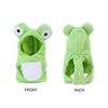 Funny Frog Shaped Birds Clothes Plush Flying Suit Parrots Costume Cosplay Outfit Winter Warm Hat Hooded Pet Bird Accessories