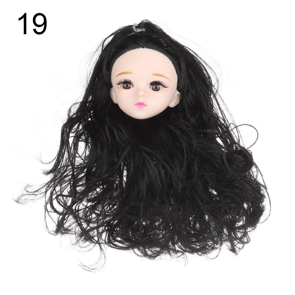 3D Eyes Hairstyles 1/6 BJD Doll Head Ancient Doll Accessories 30 Dolls Joint DIY Head Wear