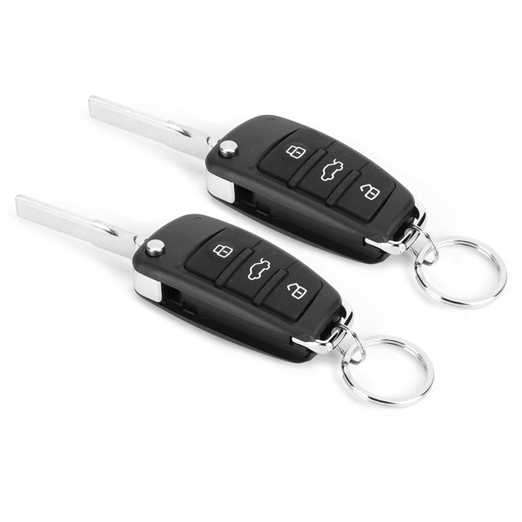 Universal Car Alarm System 3 Buttons Keyless Central Lock Remote Control Kit Black