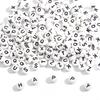 100Pcs Letter Beads Round Letter Alphabet Beads Acrylic Beads DIY Jewelry Making Bracelet Necklace Accessories