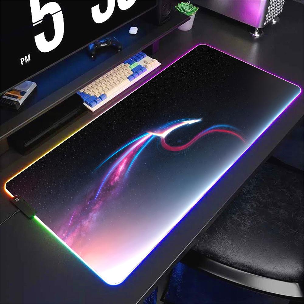 Deskmat Kali Linux Xxl Mouse Pad Gamer Rgb Pc Cabinet Gaming Accessories Keyboard Mousepad Anime Carpet Mats Large Computer Mat
