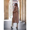 IHUASU Autumn and Winter Simple Long Sleeve Suit Collar Strap Wool Coat for Women Jackets & Coats