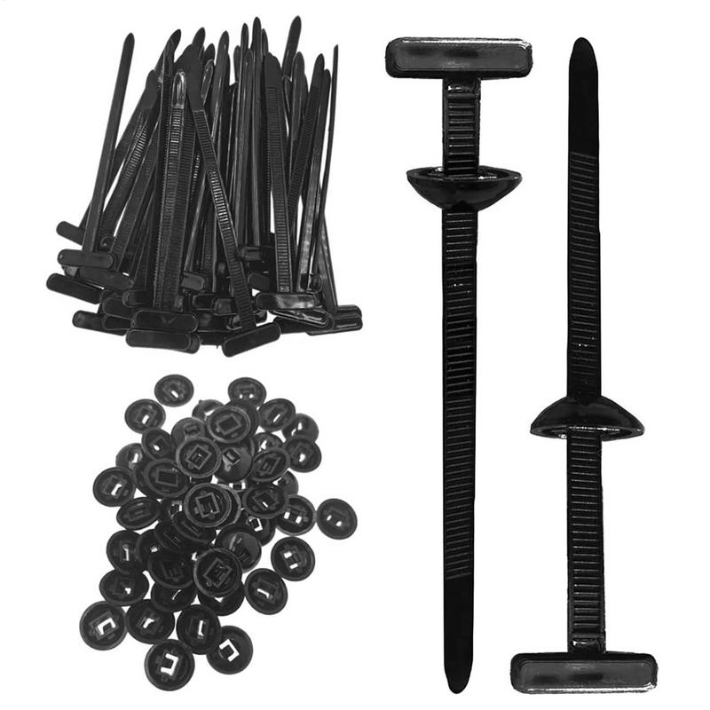 20/50 шт. Нейлоновая универсальная пряжка для кабельных стяжек, сверхпрочный самоблокирующийся держатель для стяжек на молнии с фиксаторами-пинами, для кузова автомобиля, устойчивые к УФ-излучению стяжки