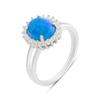 Серебряное кольцо с опалом, вес изделия 2,88 гр (2190493)