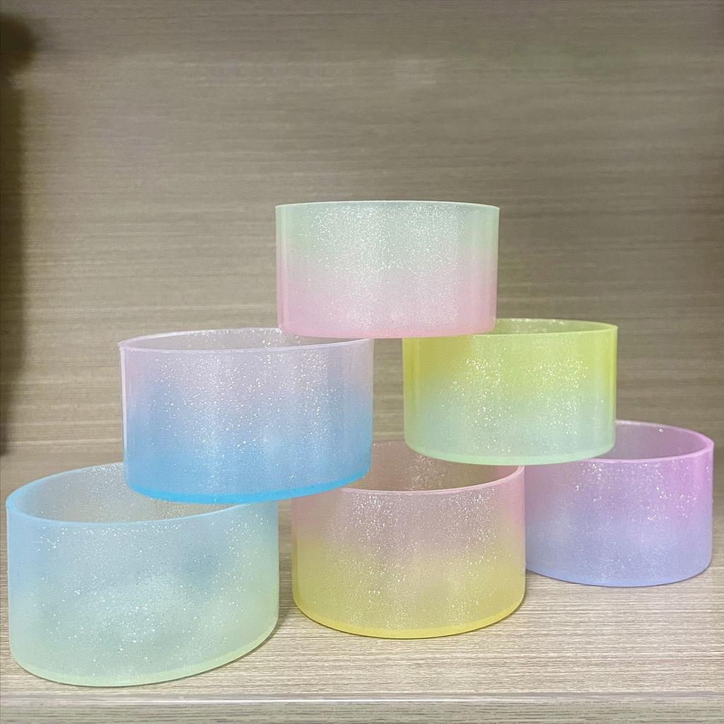 Силиконовый блестящий нижний рукав для бутылки, аксессуары для чашки Stanley, противоскользящая подкладка для бутылки с водой, силиконовая теплоизоляционная крышка для чашки