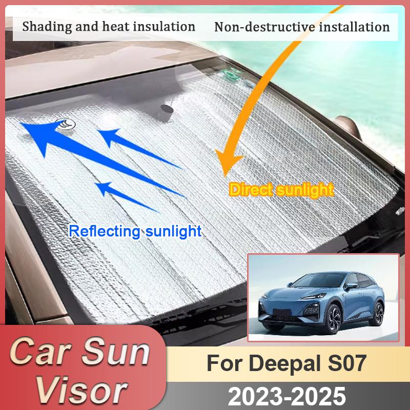 Для Deepal S07 Аксессуары S7 C673 2024 2025 Автомобильные Чехлы на Окна Алюминиевая Фольга Солнцезащитные Козырьки УФ Защита Заслонка Авто Аксессуары
