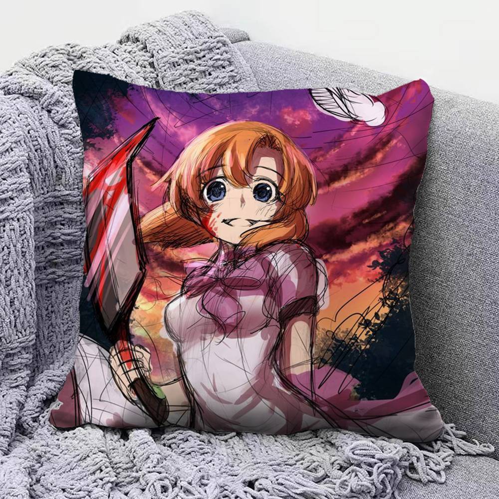 When They Cry - Higurashi Anime Girl Pillow Covers, Home Sofa Cushion Covers And Aecorative Custom