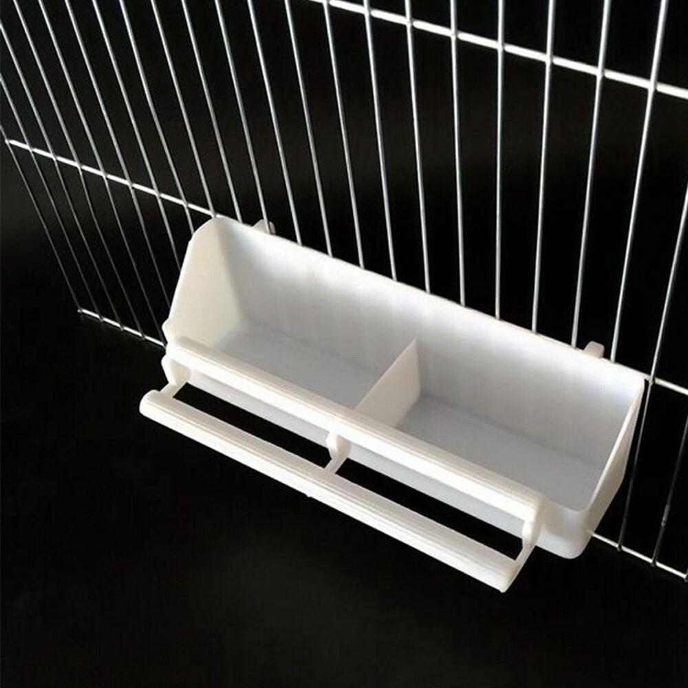Plastic Parrot Supplies Cage Cup Feeder Feeding Bowl Food Dish Bird Feed Trough Bird Feeder