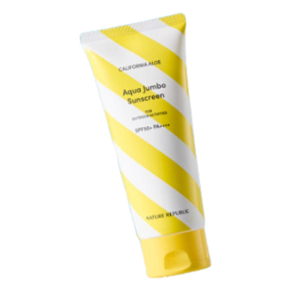 Nature Republic Калифорнийская Алоэ Аква ДЖАМБО Солнцезащитный Лосьон SPF50+ PA++++ 250мл (Большая емкость)