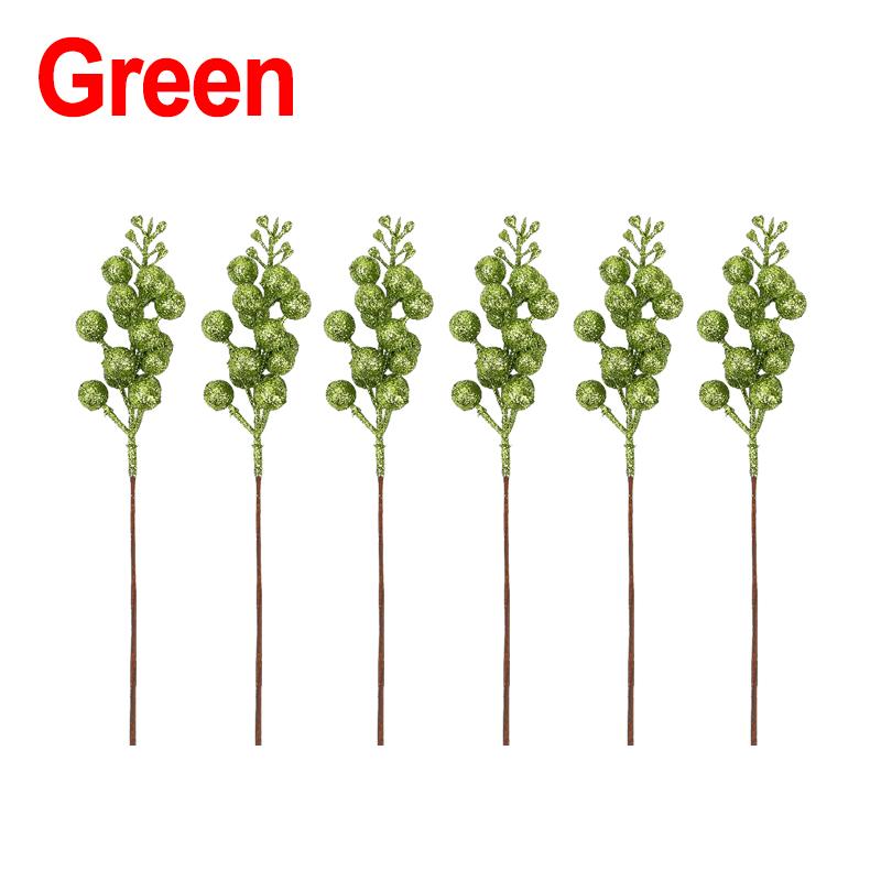 1-20 шт. блестящие искусственные красные ягодные стебли рождественские искусственные ягодные ветки самодельные рождественские елочные гирлянды украшения для праздничного стола