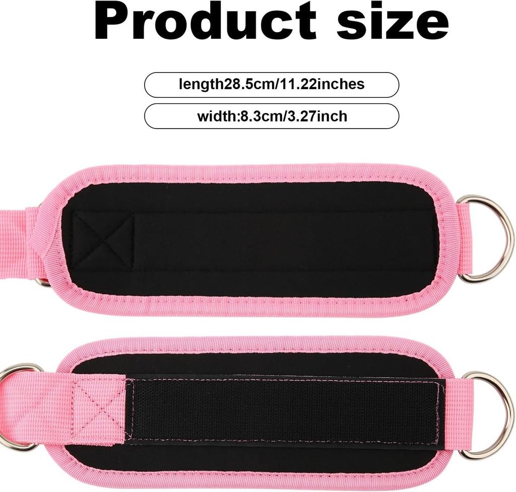 Gym Ankle Straps Double D-Ring Adjustable Neoprene Padded Cuffs Ankle Weight Leg Training Brace Support Sport Safety Abductors