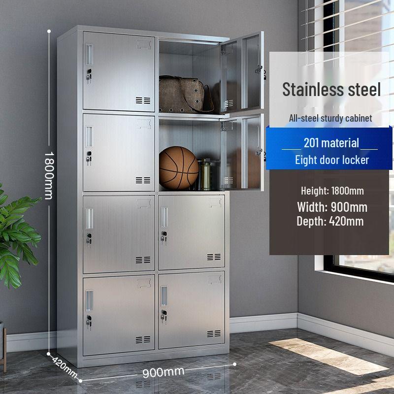 Thickened 304 Stainless Steel Multi-Door Wardrobe and Shoe Cabinet