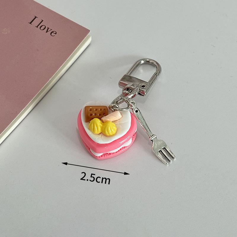 Творческий сладкий десерт торт вилка брелок кулон для женщин мужчин милый имитация еды рюкзак украшения аксессуары подарки