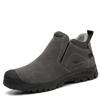 Мужская роскошная мода стальные подноски ботинки коровья замша кожа рабочая обувь на открытом воздухе безопасность работника ботинки челси безопасность щиколотки боты