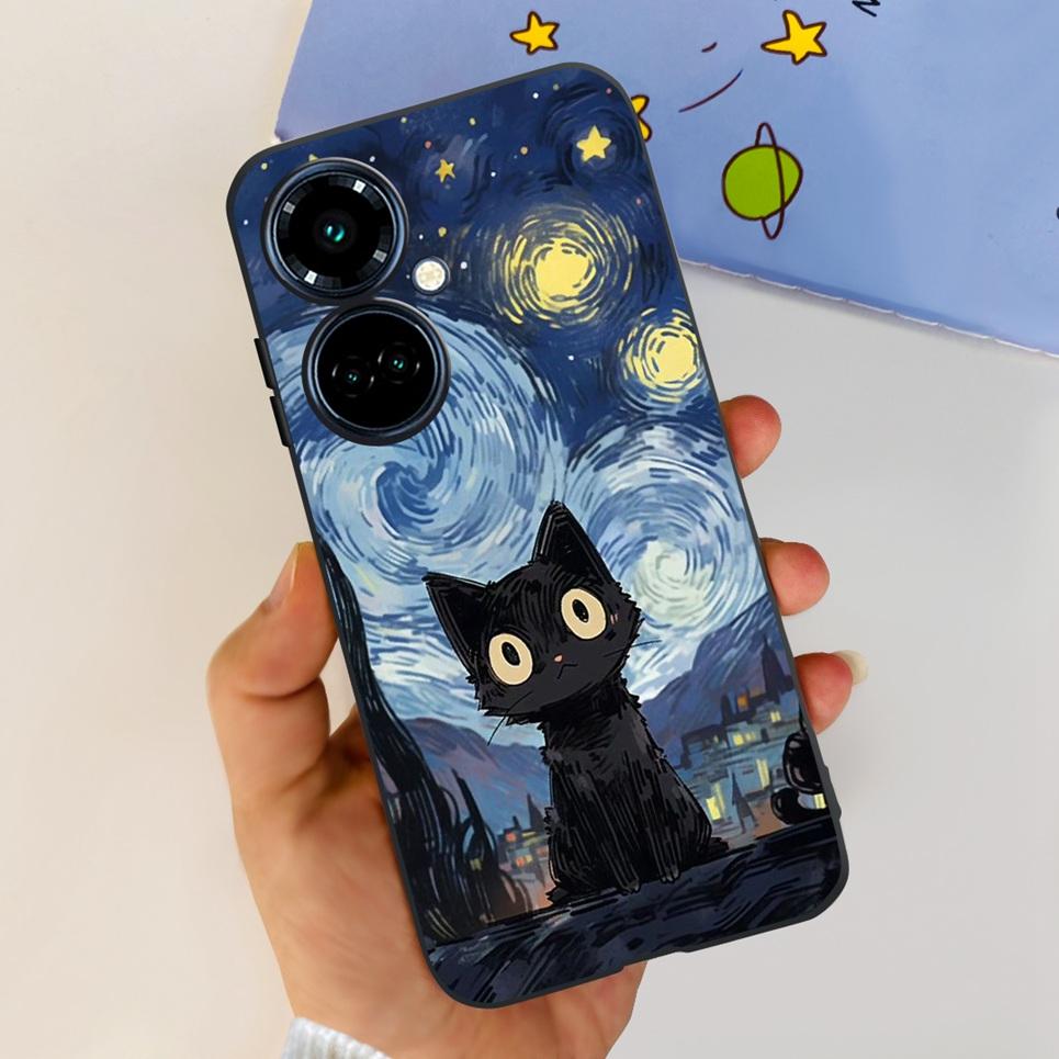 Для Tecno Camon 19 / 19 Pro 4G 5G / 19 Neo Задняя крышка Мультяшный Крутой стиль Животные Девочковый Мягкий ТПУ Силикон Чехол для телефона Матовый Coque