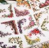 Retro Courtyard Rose Corner Stickers: Flower Journal DIY Decor Set