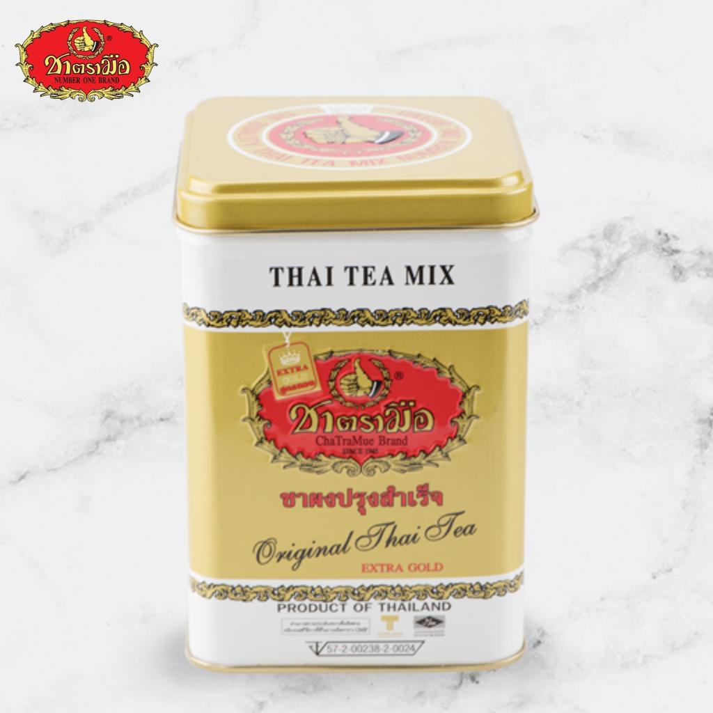 ChaTramue Тайский чай премиум-класса с золотой этикеткой, пакетик в банке (верхние чайные листья) 2,5 г x 50 пакетиков - тайский