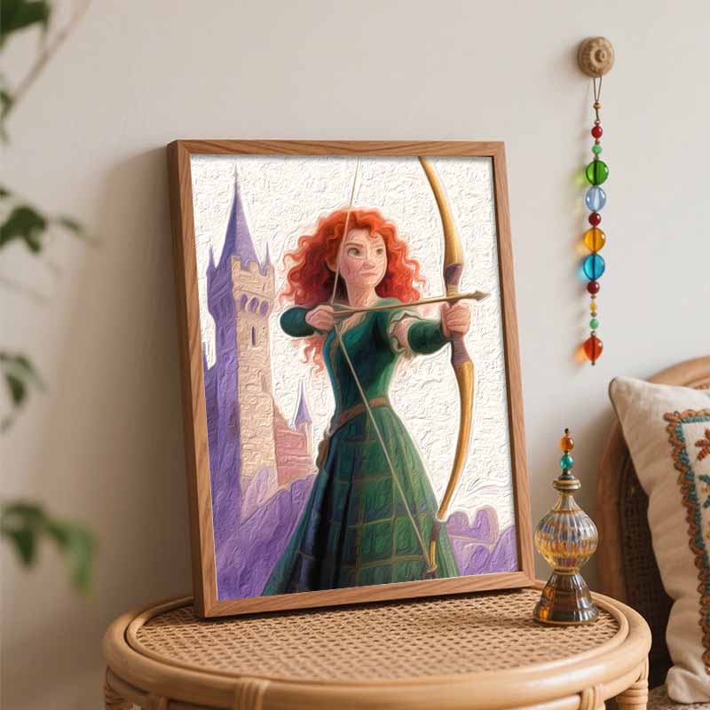 disney brave merida digital oil painting hand painting kit diy home decoration