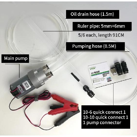 The Whole Set DIY Mini DC Oil Pump 12V Oil Transfer Oil Pump Engine Oil Pump Micro Self-suction Gear Oil Transfer Pump