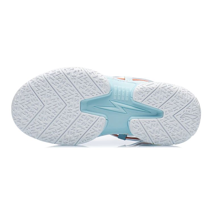 LiNing Flash 6 Shock Absorption Anti-Slip Durable Mid-Top Basketball Shoes Kids Basketball Shoes Blue Orange YKBR024-7