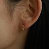 Less Is More 14k Gold Volume One-touch Earring