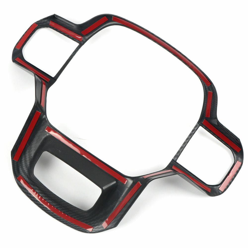 1 X Carbon Fiber Look Steering Wheel Cover Trim For Ford F150 F-150 2021-2024