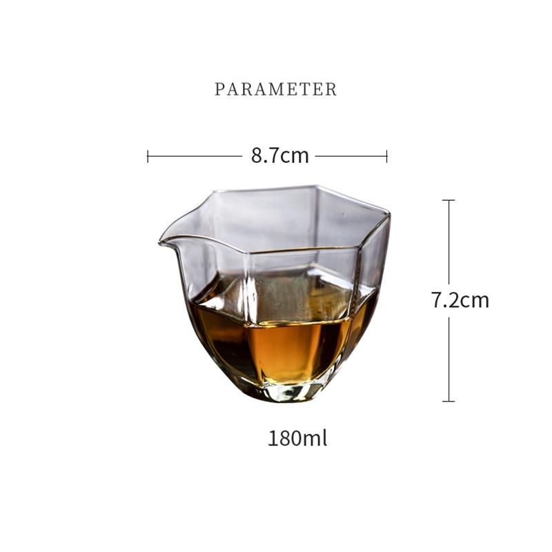 Стеклянная чаша справедливости 180 мл Маленькое чайное море в японском стиле Чайный разделитель