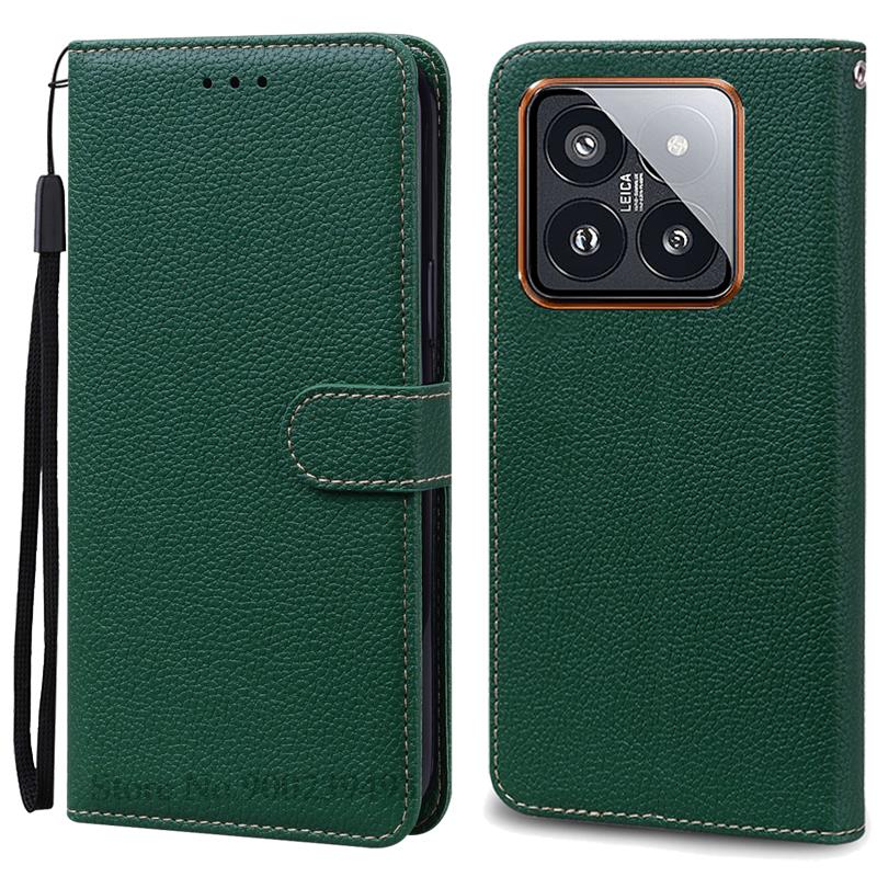 Чехол Mi 14 Mi14 Xiaomi14 Pro для Xiaomi 14, кожаный чехол-кошелек, флип-чехол для Xiaomi 14 Pro, чехол-коробка для Xiaomi Mi 14, чехлы