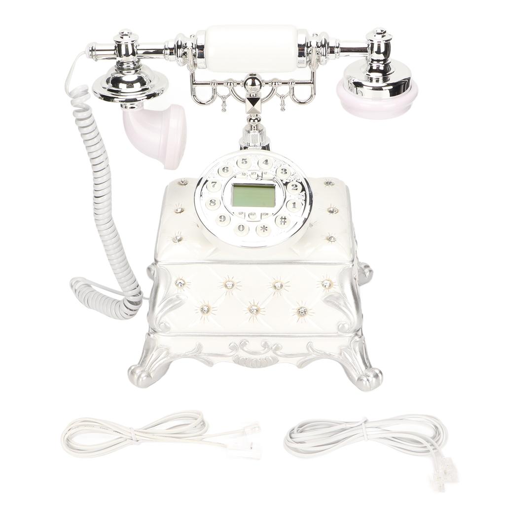 MS‑8320B European Vintage Telephone Classical LCD Display Caller ID Retro Telephone for Living Room