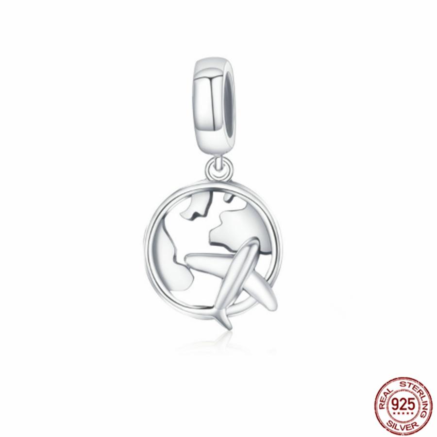 Подходят оригинальные браслеты, подвески, ювелирные изделия, новые S925 стерлингового серебра, сверкающие бусины камеры, семейное дерево, воздушный шар, щенок, кошка, кулон