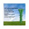 Solar Ground Stake Animal Repeller with Colour Ambient Light, Vibration and Infrared Detection for Garden Use, Rat Deterrent Device