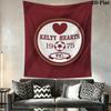 Hearts Heroes Wall Hanging Printed Fabric Blanket Decorative Tapestries for Bedroom Living Room Home Decor